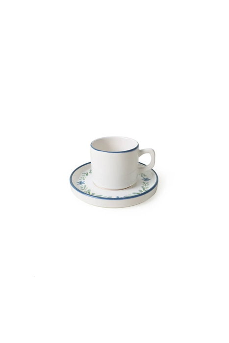 Hermia Juego de tazas de té de 12 piezas Blanco, Azul y Verde Hermia Juego de tazas de té de 12 piezas Blanco, Azul y Verde